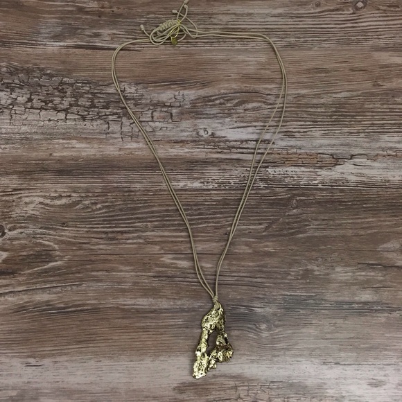 🌞COLETTE MALOUF Antique Gold Icicle Necklace - Picture 2 of 4